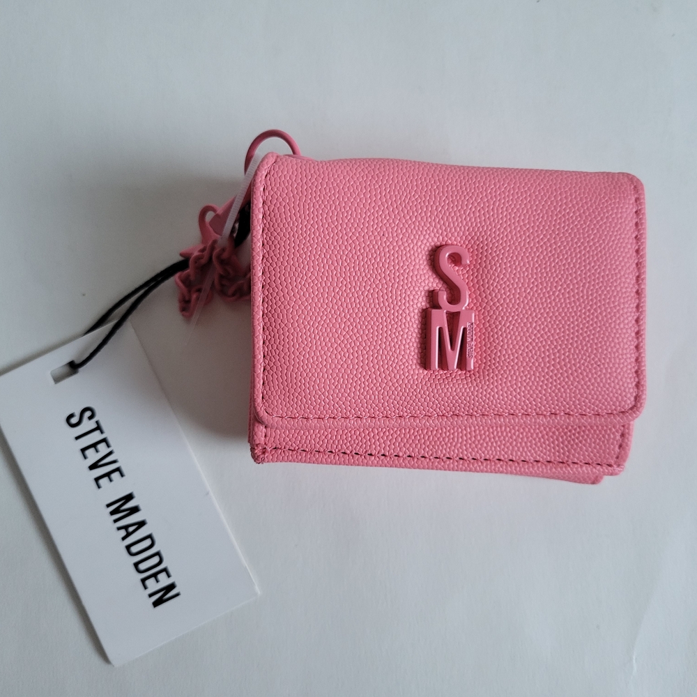 Steve Madden Pink Mini Trifold Wallet